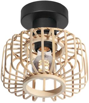 Steinhauer Plafondlamp Bloeba Ø 20 cm bamboe beige