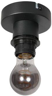 Steinhauer Plafondlamp Bloeba, Ø 50 cm, hout, naturel, E27 Hout licht, zwart