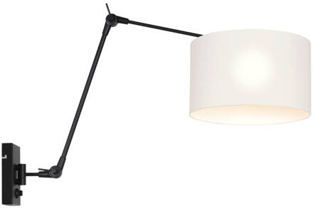 Steinhauer Prestige Chic wandlamp zwart en wit dimmer op product E27