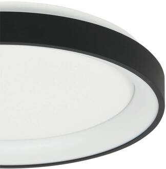 Steinhauer Ringlede LED plafondlamp, zwart, hoogte 6 cm, Ø 28 cm