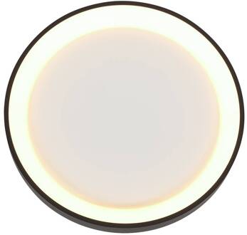 Steinhauer Ringlede LED plafondlamp, zwart, hoogte 6 cm, Ø 38 cm