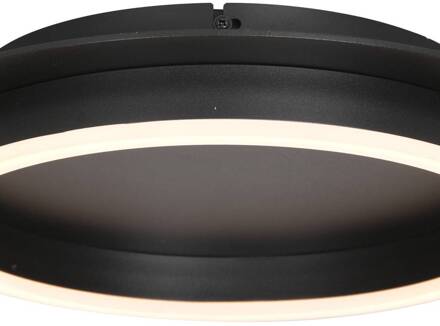 Steinhauer Ringlux plafondlamp, zwart, Ø 32 cm, metaal