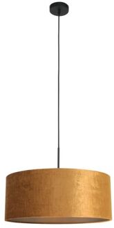 Steinhauer Sparkled Light hanglamp - gouden velvet kap Zwart