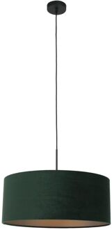 Steinhauer Sparkled Light hanglamp - groen velvet kap Zwart