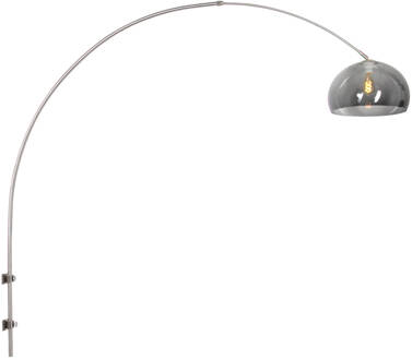 Steinhauer Sparkled Light wandlamp staal met donker transparante bol Wit