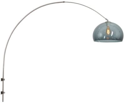 Steinhauer Sparkled Light wandlamp staal met donker transparante bol Wit