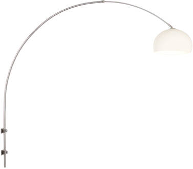 Steinhauer Sparkled Light wandlamp staal met witte kunststof bol Grijs