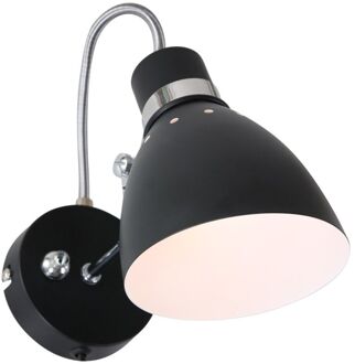 Steinhauer Spring Wandlamp Zwart Zilver