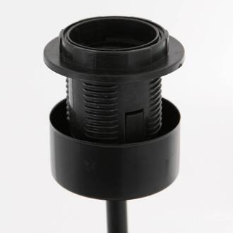 Steinhauer Tafellamp Animaux 3713ZW, vlechtwerk naturel/zwart zwart, Naturel, Bruin