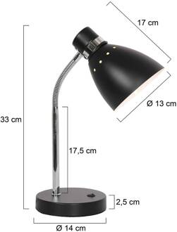 Steinhauer Tafellamp Spring, arm verstelbaar zwart