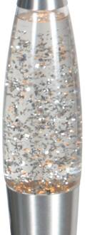 Steinhauer Tafellamp Volcan 4187, staal, glitter effect, E14 staal, helder