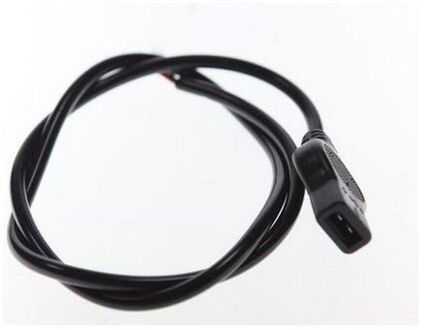 Stekker+kabel naafdynamo geisoleerd Zwart