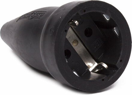 Stekker - rubber contra - met randaarde - 250 volt