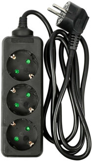 Stekkerdoos 3-voudig - geaarde stekkerdoos - snoer van 150 cm