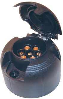 stekkerdoos 7-polig 7 cm zwart