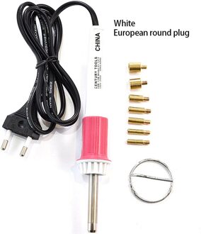 Stekkers Met Eu/Ons Specificaties Stekkers Iron-On Wand Soldeerbout Staven -Boren Applicators 7 Tips fixing Tool Kits EU plug wit