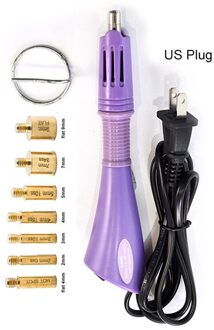 Stekkers Met Eu/Ons Specificaties Stekkers Iron-On Wand Soldeerbout Staven -Boren Applicators 7 Tips fixing Tool Kits US plug paars