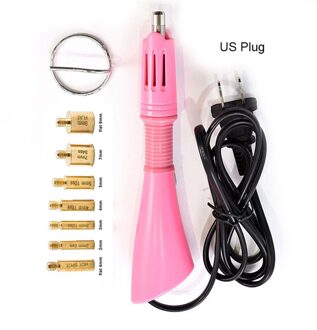 Stekkers Met Eu/Ons Specificaties Stekkers Iron-On Wand Soldeerbout Staven -Boren Applicators 7 Tips fixing Tool Kits US plug roze