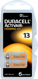Stelcomfort Duracell Da13 Hoorapparaat Batterij - Oranje