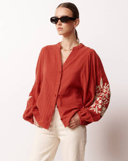 Stella Forest Blouse lange mouw e24ch022 Rood - 36