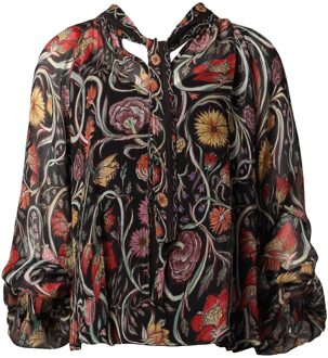 Stella Forest Transparante blouse Anna  zwart - 36 (FR38),38 (FR40),40 (FR42),
