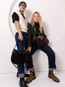 Stella leather handbag brown & cognac Veelkleurig - One size