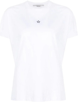 Stella McCartney Geborduurd Mini Ster T-Shirt Stella McCartney , White , Dames - S,Xs