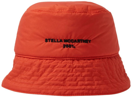 Stella McCartney Gewatteerde Logo Bucket Hat Stella McCartney , Orange , Dames - 58 Cm,57 CM