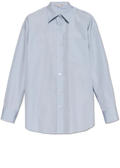 Stella McCartney Katoenen shirt met zijden achterkant Stella McCartney , Blue , Dames - M,S,Xs,2Xs