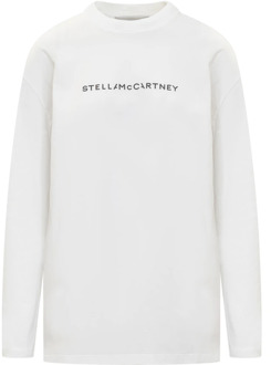 Stella McCartney Logo Print Longsleeve T-shirt Stella McCartney , White , Dames - M,S,Xs