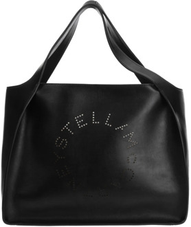 Stella McCartney Logo Tote Tas Stella McCartney , Black , Dames - ONE Size