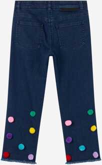 Stella McCartney Meisjes Pom Pom Jeans in Blauw