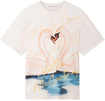 Stella McCartney nde zwanen T-shirts en Polos Stella McCartney , White , Dames
