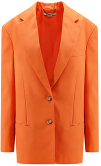 Stella McCartney Oranje Single-Breasted Blazer Stella McCartney , Orange , Dames - M,S,Xs