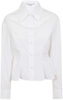 Stella McCartney Pure White Peplum Shirt Stella McCartney , White , Dames - Xs,2Xs