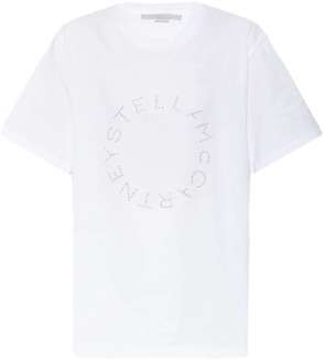 Stella McCartney T-shirt met logo Stella McCartney , White , Dames - L,M,S,Xs