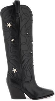 Stella McCartney Texaanse laarzen met sterrenborduursel Stella McCartney , Black , Dames - 37 Eu,39 Eu,38 EU