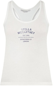 Stella McCartney Top met logo Stella McCartney , White , Dames - 3Xs,2Xs