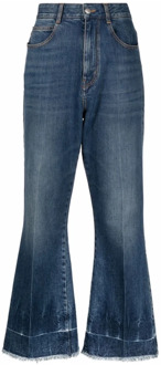 Stella McCartney Vintage Denim Crop Flare Jeans Stella McCartney , Blue , Dames - W31,W26,W30,W29,W25