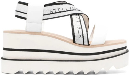 Stella McCartney Witte sandalen met vierkanteeus Stella McCartney , White , Dames - 37 1/2 Eu,38 Eu,39 1/2 Eu,40 Eu,39 Eu,41 EU