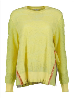 Stella McCartney Wollen Pullover Sweater Stella McCartney , Yellow , Dames - 2XS