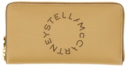 Stella McCartney Zip Wallet Embossed Grainy Mat Stella McCartney , Beige , Dames - ONE Size