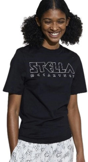 Stella McCartney Zwart Logo Print T-Shirt Stella McCartney , Black , Dames - M,S,Xs,2Xs