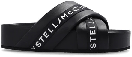 Stella McCartney Zwarte `Vesta` Slippers met Teenafscheiders Stella McCartney , Black , Dames - 38 Eu,36 Eu,37 Eu,41 EU