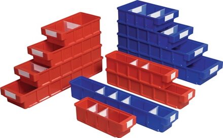 Stellingbak | L500xB93xH83mm | blauw polypropyleen | 16 stuks - VKB 500/93 BLAU VKB 500/93 BLAU