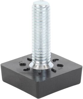 Stelschroef Voor Stop Met Schroefdraad M8, Voet 15x20 Mm Staal /kunststof Zwart - 4st