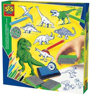 Stempelset dino Multikleur