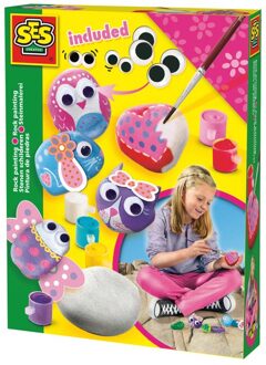 Stenen versieren SES - Knutselset Verven SES Creative Blauw