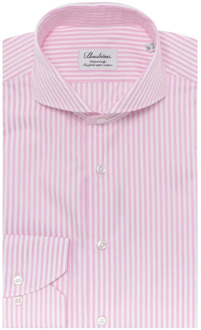 Stenströms Formeel Overhemd met Stretch en Herringbone Patroon Stenströms , Pink , Heren - 7XL