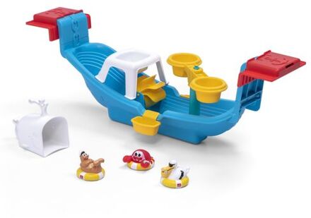 Step2 Nautical Rain Showers Bath Boat badset Water speelgoed met boot voor in bad Blauw
